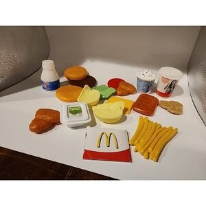 McDonald's Play Food Set Fries Burger Nuggets Sweet N‎ Sour Sauce Milk McFlurry